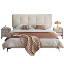 Quanyou Home Modern Simple Cream Style 1.8 Meters Double Soft Covered Large Bed Second Bedroom 1 5 Single Beds 129320