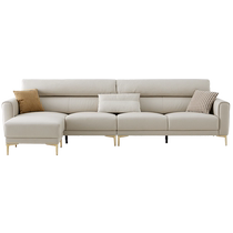 Quanyou Home Modern Simple Fabric Sofa Home Living Room Straight Cream Style Technology Fabric Sofa 111060