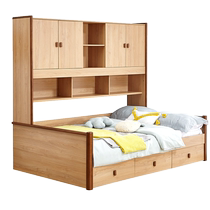 Quanyou Home Wardrobe and Bed Integrated Small Apartment Tatami Floor Bed Multifunctional Storage Bed Combination 121329