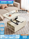 Quanyou Home Cream Style Multi-functional Lifting Coffee Table Dining Table Unit and Dual Use Living Room Storage Office Table