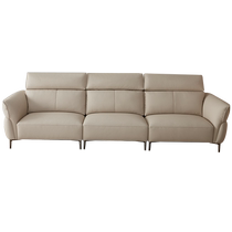 Quanyou Home 2024 new leather sofa modern simple living room small apartment straight leather art sofa 112022