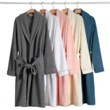 浴袍毛巾料男冬天酒店浴衣情侣一对女士睡袍吸水速干 干翻领款春秋季