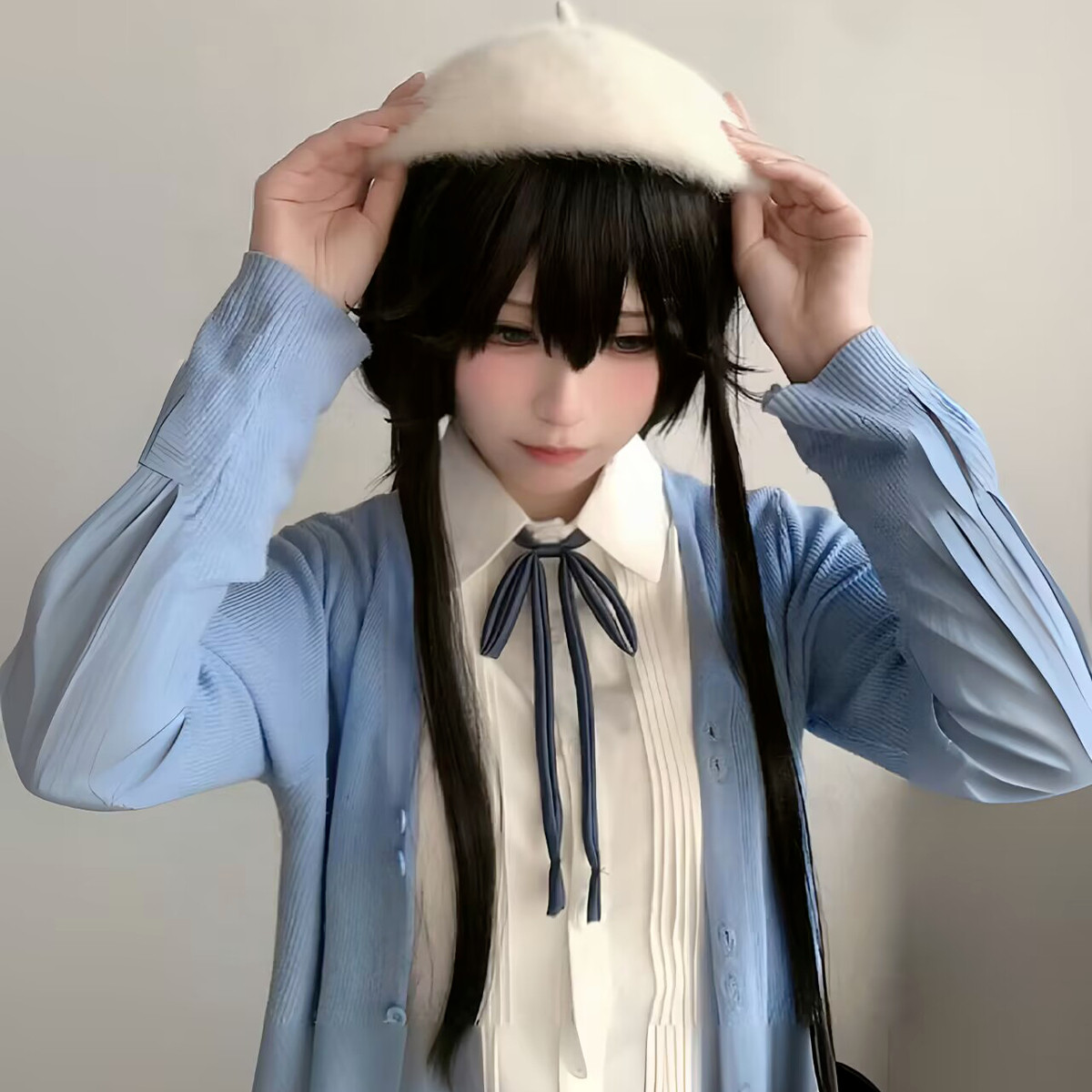 黑色cos假毛雪下雪之乃收脸长直发清纯少女动漫刘海仿真头皮头套_COSPLAY配件_淘宝游戏网