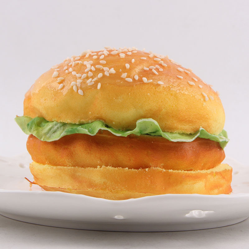 squishy decompression slow rebound cute simulation hamburger model girl heart children soft decompression pinch music toy