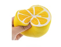 Fruit squishy simulation slow rebound cute lemon girl heart girl soft vent ball decompression pinch music