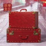 Feihua Jinqiu коробка из камфорного дерева, свадебная коробка, коробка для приданого невесты, красная коробка для приданого, ретро кожаный чемодан, чемодан из цельного дерева