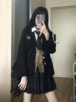 Pool Too Black West Coat Woman Black Suit Original Genuine days Faculty Wind JK Uniform Western suit Suits Winter Dress Women