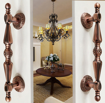 Door handle Wooden door Glass door Surface mounted sliding door handle Door handle European antique handle Green bronze 367