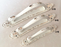 Door handle Wooden door Glass door open installation push-pull door handle Central European antique green bronze KTV handle 310