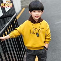 9 Boys Spring and Autumn Clothes 2021 New Sweater Boys Children 6 base shirt 7 Hooded Top 10 12 Primary School 8