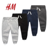 Осенние бархатные удерживающие тепло детские хлопковые штаны для мальчиков для отдыха, европейский стиль, свободный крой