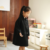 Male and female children black double face suede wool jacket 2021 new winter clothing net red ocean gas baby Korean version of fur