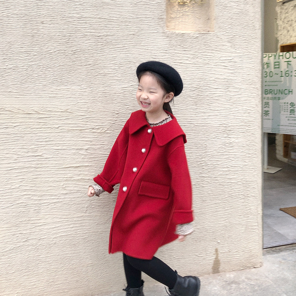 Girls' fur coats 2022 Korean version Children's autumn and winter clothing new foreign women's baby bifacial suede wool