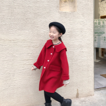 Girls fur coats 2021 Korean version Childrens autumn and winter clothing new Yangqi female baby bifacial suede wool