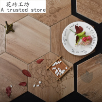 Hand-painted tiles hexagonal tiles Kitchen bathroom wall tiles hexagonal floor tiles 200230 Nordic modern background tiles