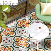 Spanish art tiles 200 tile floor tiles Antique living room balcony non-slip floor tiles Cement tiles