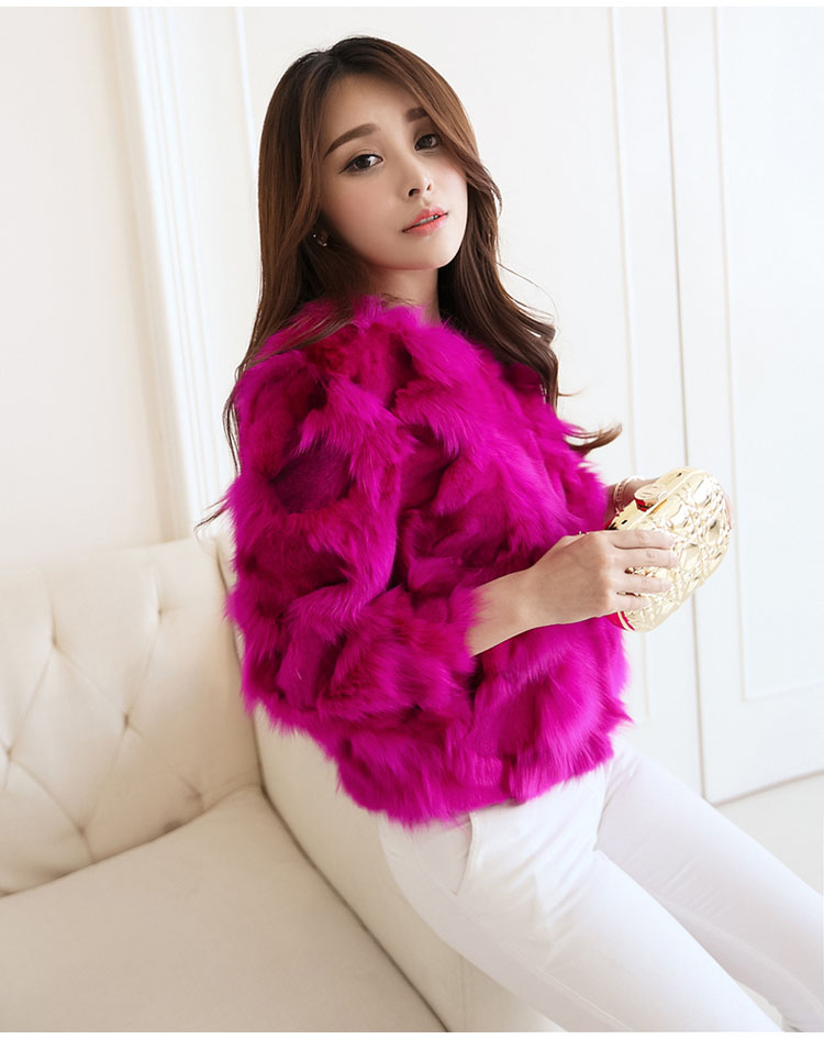 Fox lông cỏ lông ngắn đoạn 2018 mùa đông mới thời trang hoang dã tự trồng giả lông một áo áo khoác lông thỏ hàn quốc
