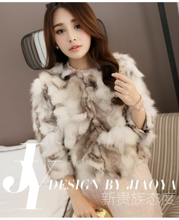 Fox lông cỏ lông ngắn đoạn 2018 mùa đông mới thời trang hoang dã tự trồng giả lông một áo áo khoác lông thỏ hàn quốc