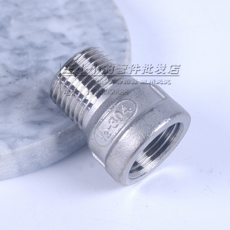304 stainless steel water heating accessories inside and outside the thread tube ancient joint extended tube hoop DN1520