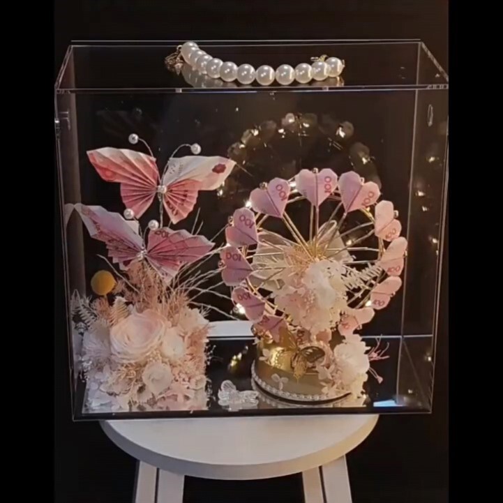 Money Tree, Money to Spend, DIY Material Kit, Perpetual Motion Ferris Wheel, 520Th Birthday, Valentine's Day Gift, Acrylic Cash Box