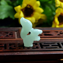 A-grade Burmese natural jadeite squirrel pendant waxy and exquisitely carved three-dimensional cute little squirrel pendant with certificate