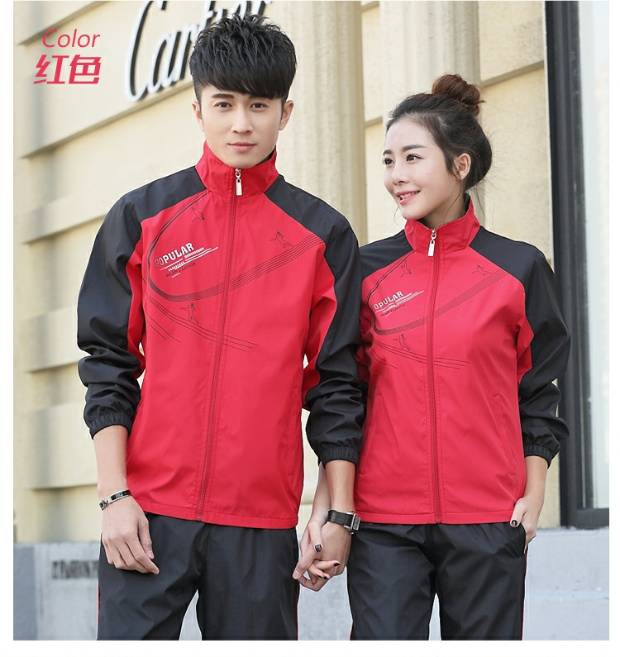 Mùa xuân và mùa thu nam và nữ thể thao phù hợp với mùa hè tay ngắn chạy đôi thoáng khí trẻ trung và áo khoác dài tay trung niên mỏng - Thể thao sau bộ thể thao nữ lining