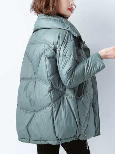 Длинный пуховик с пухом, демисезонная куртка для матери, увеличенная толщина, для среднего возраста, средней длины