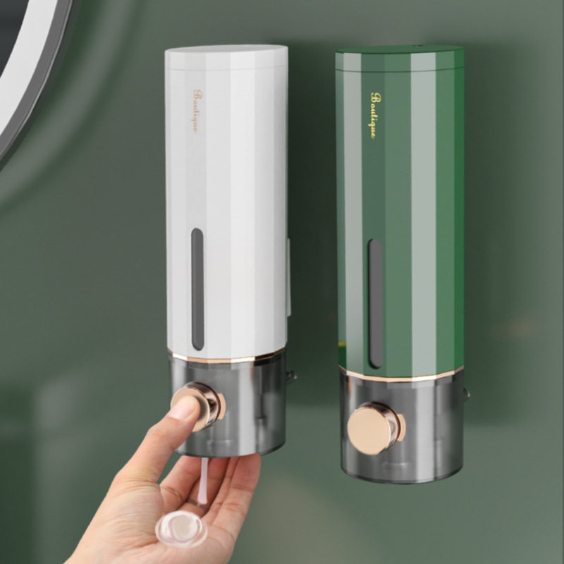 Perforated soap dispenser toilet wall-mounted hand sanitizer box pressed guesthouses shampoo body wash water body wash shower box hanging wall-Taobao