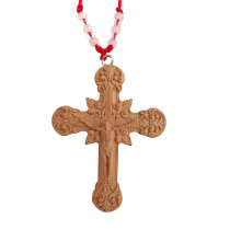 Mahogany cross necklace pendant car pendant Jesus single retro male and female Catholic domineering student style