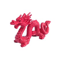 Green Dragon peach wood carving Dragon ornaments crafts town house Zhaocai wooden cute Zodiac dragon car office decorations