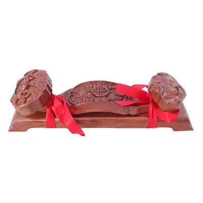 Small Ruyi ornaments Horizontal solid wood Lucky Feicheng peach wood auspicious Ruyi living room town house evil home accessories