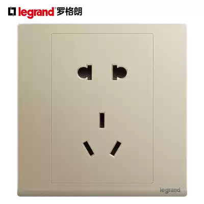 Rogrand switch socket langchun gold color 5 five-hole with switch 16A multi-control socket panel concealed household 86 type