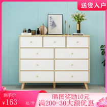 Minimalist Hyundai 5 5 Fighting Cabinets Solid Wood Legs Containing Cabinet Lockers Multifunction bedroom Drawers Cabinet Assembled 9 bucket cabinets