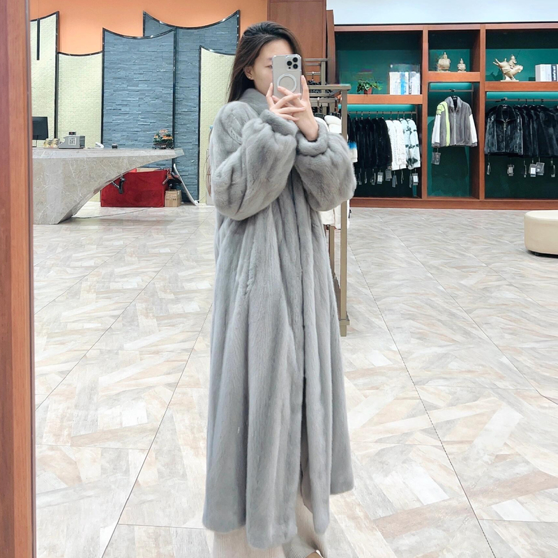 Yimengjindiao 2026 New Imported Fur Women's Velvet Mink Coat, Whole Mink Extra-Long Fur Coat Yimengjindiao 2026 New Imported Fur Women's Velvet Mink Coat, Whole Mink Extra-Long Fur Coat