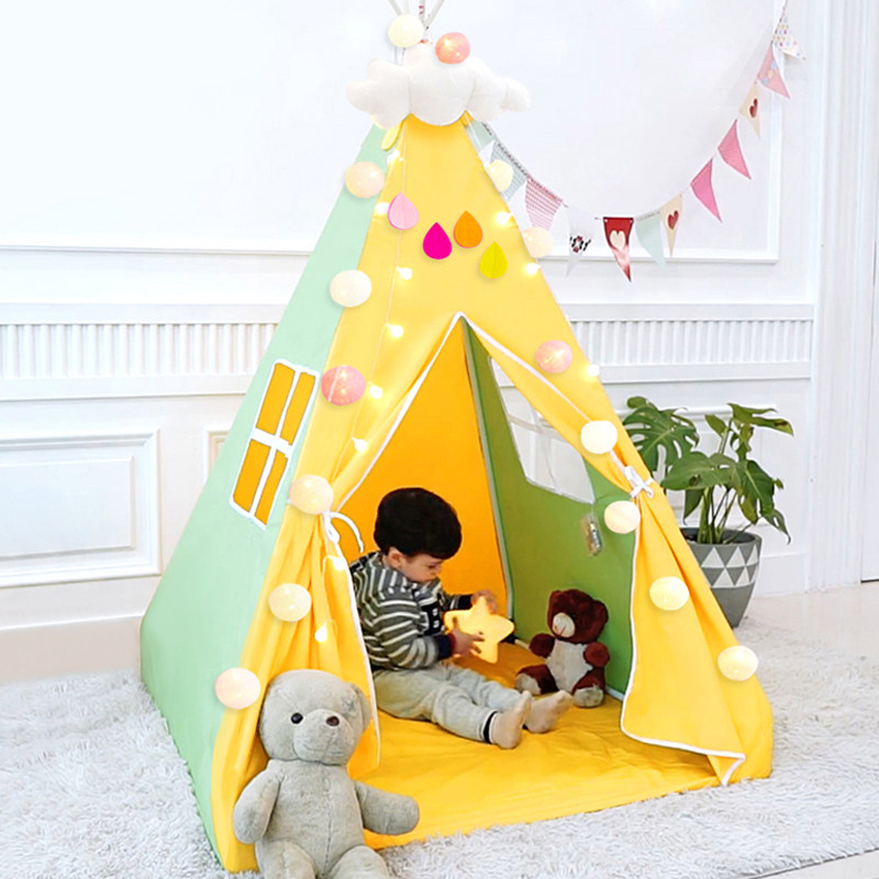 Children's tent Game house Indoor baby princess room Household boy girl doll house Indian triangle tent