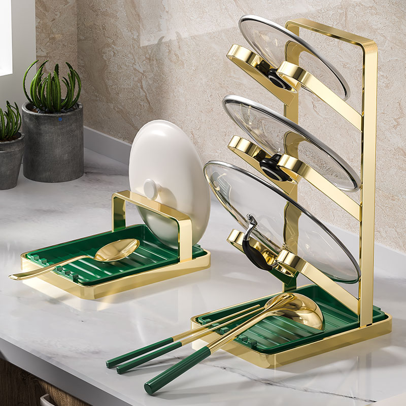 Lid Shelf Wall-mounted wall-free Kitchen Shelf Multifunctional Placer Placing Chopping Board cutting board Containing Pan Shovel Rack-Taobao