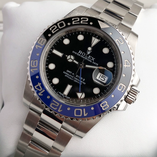 Второе -рулекс 116710 GMT Time Time Double Time Men's Blue Black Inter Watch Watch