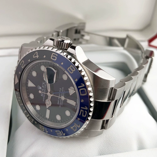 Второе -рулекс 116710 GMT Time Time Double Time Men's Blue Black Inter Watch Watch