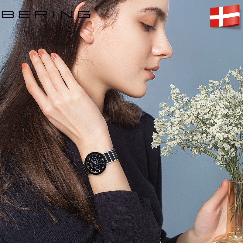 BERING Bering watch women's imported quartz watch simple temperament ceramic waterproof watch