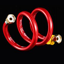 Water heater inlet and outlet hose copper cap plastic skin high pressure explosion-proof 4-point toilet faucet hot and cold water pipe