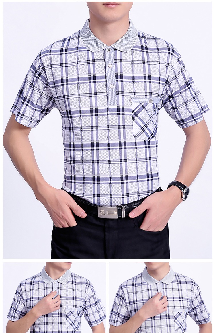 Áo phông ngắn tay mùa hè cho bố trung niên áo thun nam 40-50 tuổi áo polo lacoste