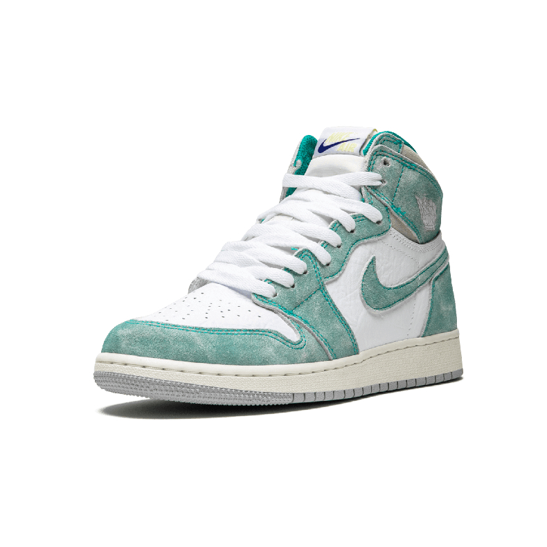 Air Jordan 1 GS AJ1 Giày nam và nữ Thế hệ Giày bóng rổ cao cấp Hồ xanh 575441 311 - Giày bóng rổ giày bóng rổ đẹp