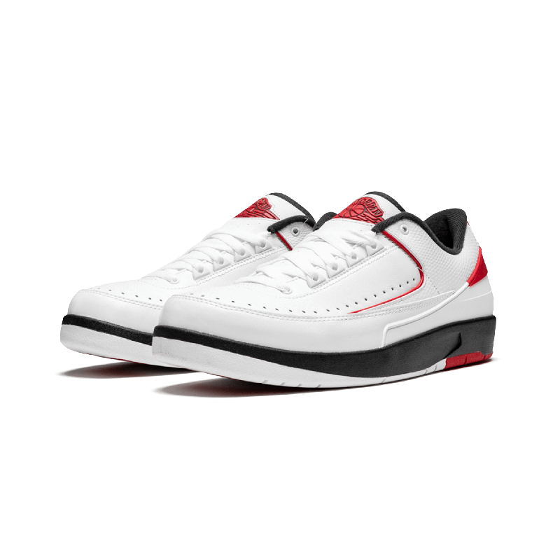 Air Jordan 2 Low aj2 Giày nam Chicago Bulls Trắng Đen Đỏ Giày bóng rổ 832819 101 - Giày bóng rổ giày thể thao bitis nam