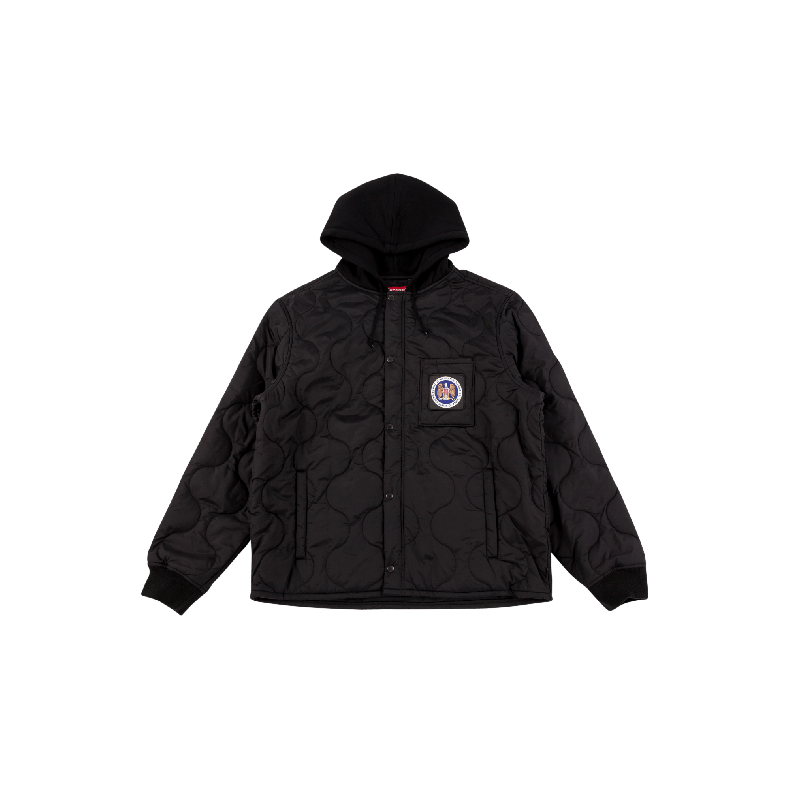 supreme quilted liner hooded jacket
