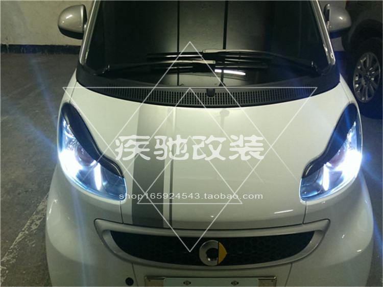 Mercedes-Benz smart carbon fiber headlight eyebrows smart smart carbon fiber headlight eyebrow stickers