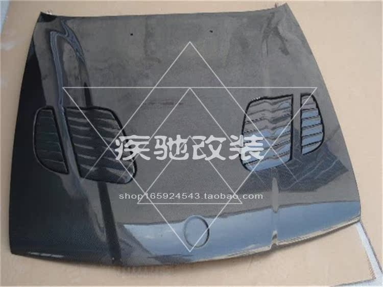BMW5 series E34 carbon fiber drilling cover E34 modified M3 drilling carbon fiber head cover hood