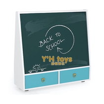 White aristocratic Ou toddler High-end Furniture Kindergarten computer desk Book shelf TV cabinet Childrens blackboard cabinet