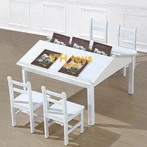 Childrens Library Reading Room Reading Desk White Reading Table Nursery Baked Paint Eurostyle Log Solid Wood Reading Desk