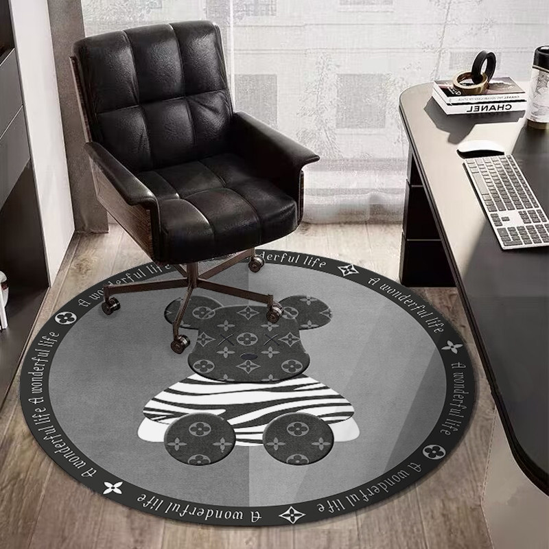 Tide Round Carpet Bedroom Computer Chair Mat Electric Sports Chair Study Desk Non-Sliding Mat