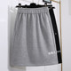 Sweatshirt skirt women's autumn 2025 new a-line slim gray one-step skirt elastic waist casual skirt mid-skirt